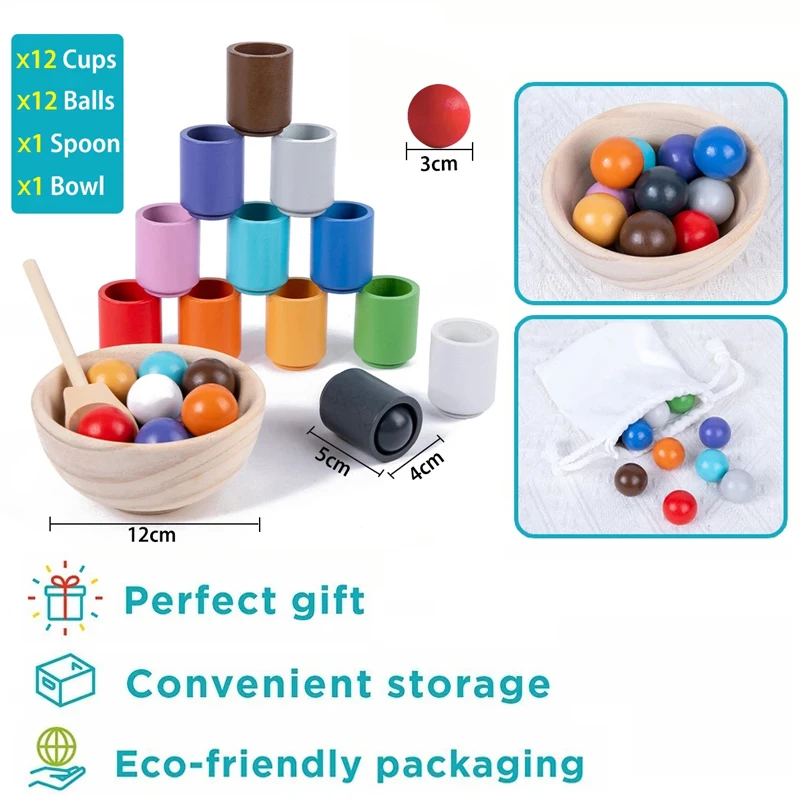 Rainbow Stacking Cups & Sorting Balls