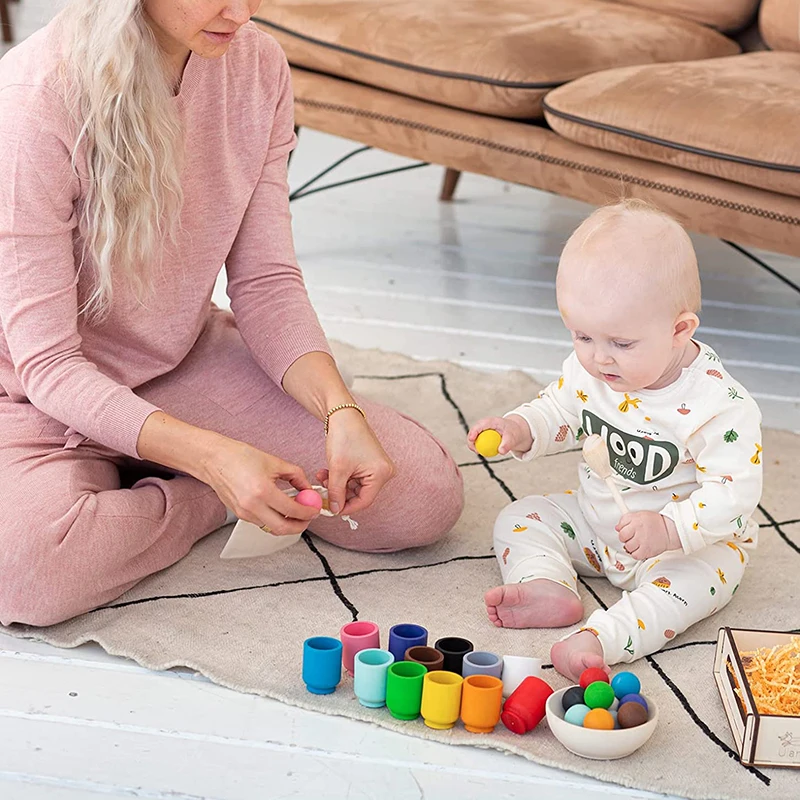 Rainbow Stacking Cups & Sorting Balls